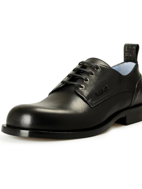 Versace Men\'s Black Leather Lace Up Oxfords Derby Shoes US 7 IT 40 main image 8